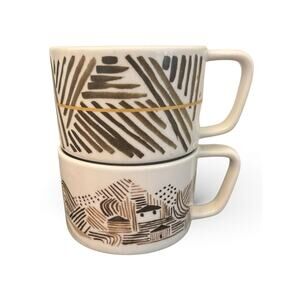 Starbucks Artisan Series 01/08 Geography Brown 2014 Coffee Cup, 12 oz New Bone